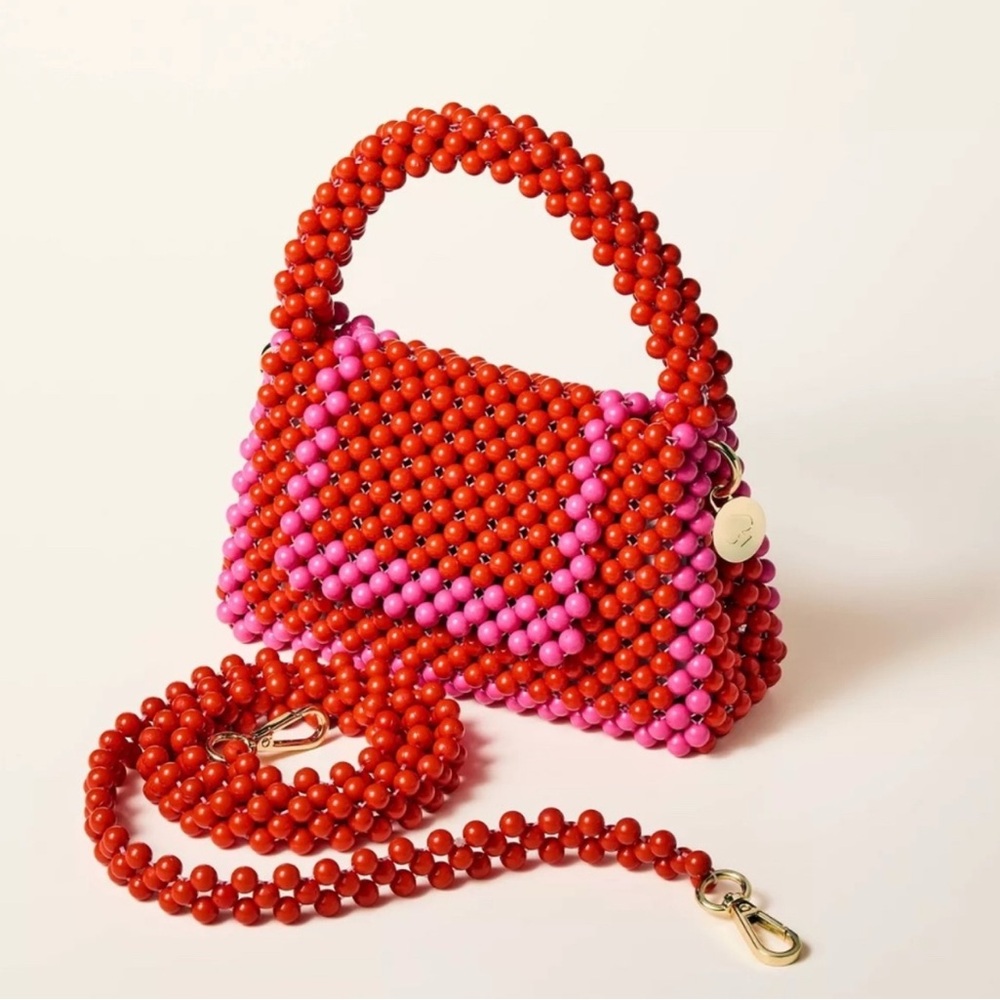 Kate Spade Red and Pink Beaded Shoulder Bag x TARGET
